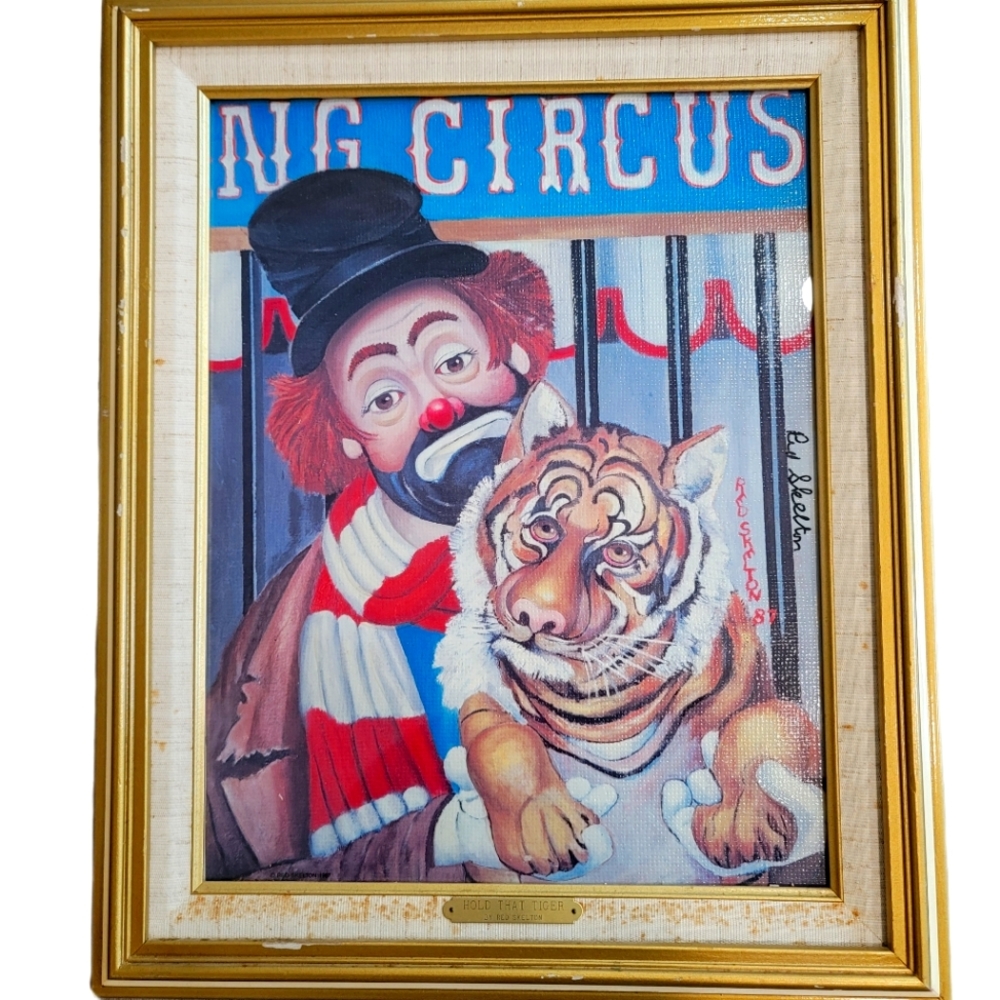 Red Skelton "Hold That Tiger" clown numbered 890/5000 limited signed print rare